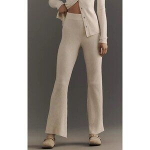 Spiritual Gangster Victoria Luxe Flared Pants Women's Size Small in Ivory NWT!